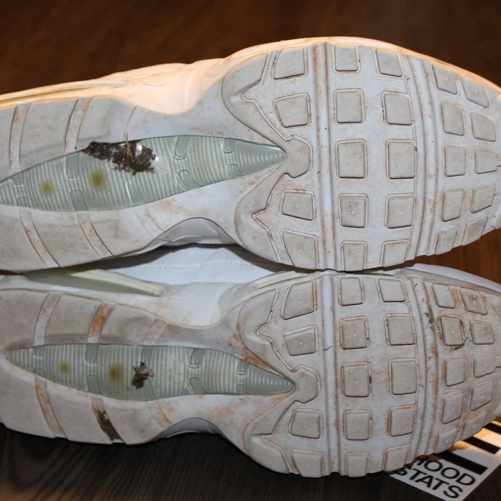 Nike Air Max 95 Triple White Mens Size 13 Sneakers